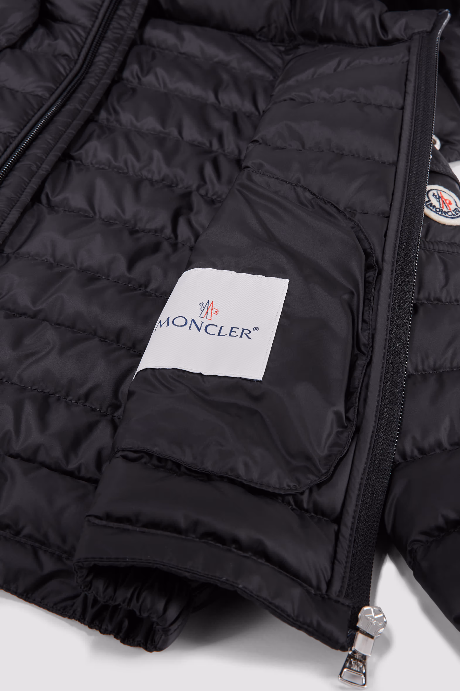 Lauros Hooded Down Jacket Boy Black Moncler 7